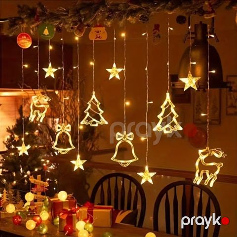 Ev üçün Yeni il bəzəyi LED işıqlar, USB ilə işləyən, 1 dəst, Yeni il dizaynlı - miks1724 — Bakı