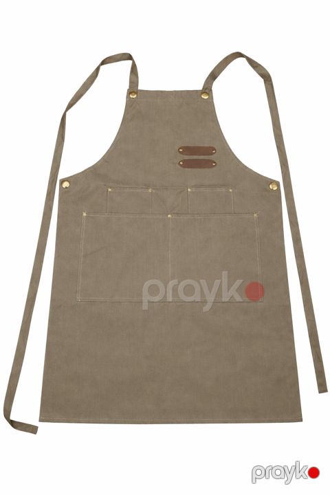 Önlük UNFT_100044, uzun model, qalın plaş materiallı, qəhvəyi rəngli - UNFT_100044 — Bakı
