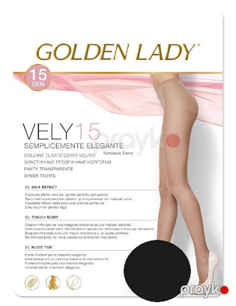 Kolqotqa Golden Lady Vely, 15den, ölçü 2(S), Nero, qara — Bakı