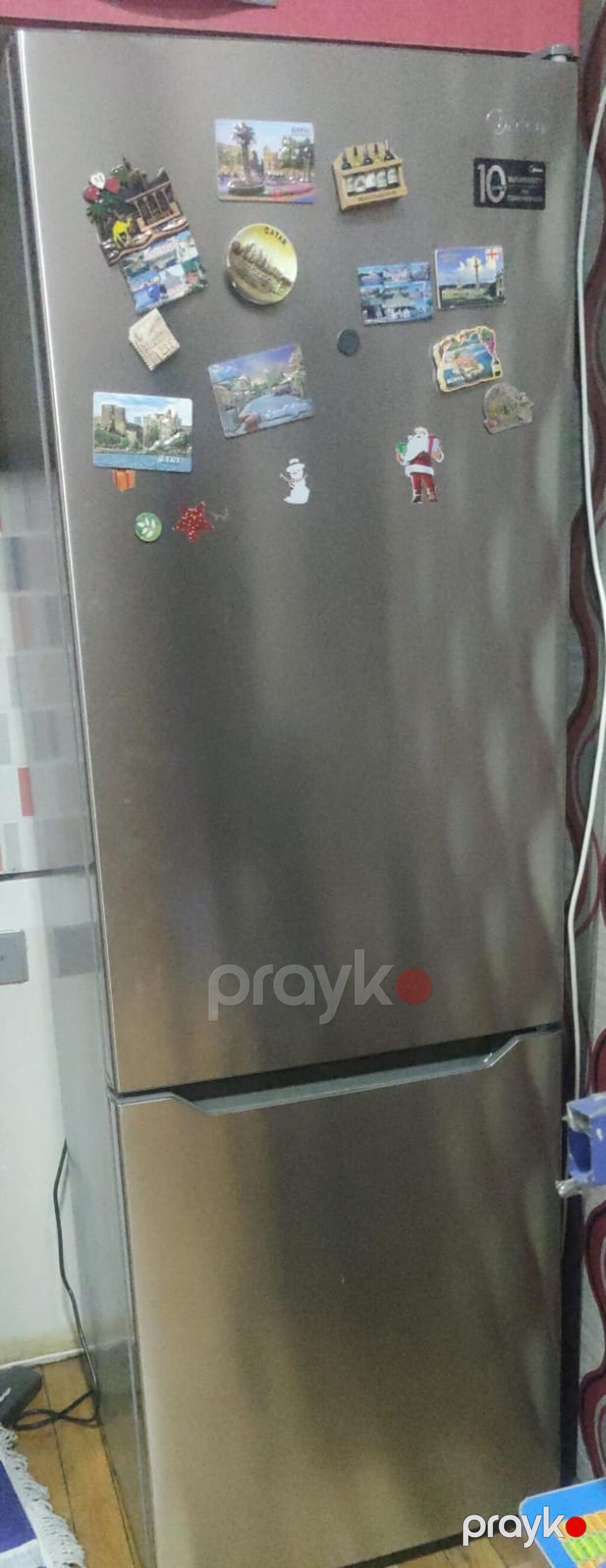Midea iki qapılı soyuducu (alt kamerada dondurucu) - Rəng: inox — Soyuducular, Bərdə (2)