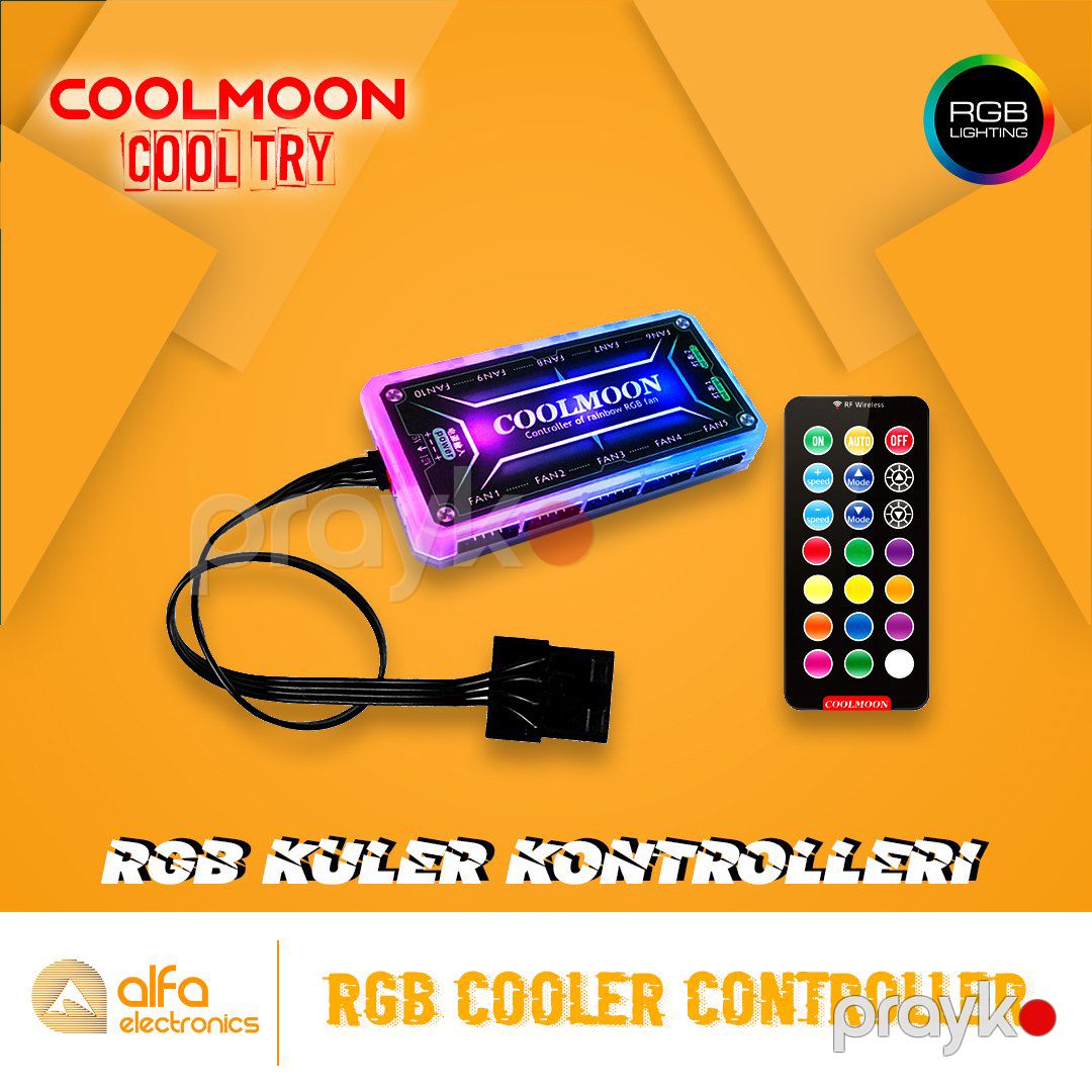 RGB Kuler "Coolmoon Cooltry" (Programable Cooler, Fan Controller) — Kompüterlər və noutbuklar, Bakı (2)