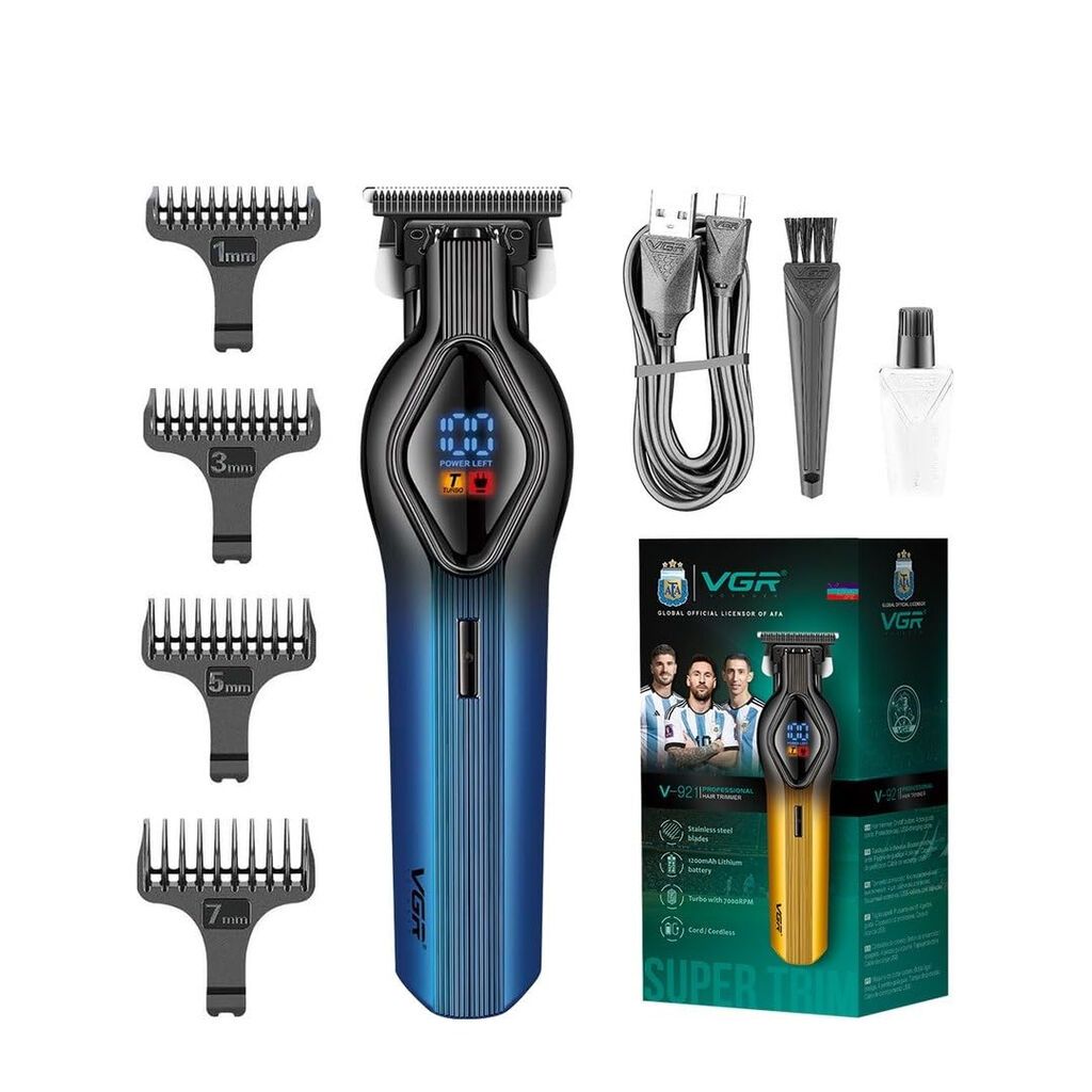 Trimmer VGR 921 - 2 sürətli - 6500-7500RPM / 1200MAH - 200 Dəqiqə — Saç kəsmə maşınları, Bakı (2)