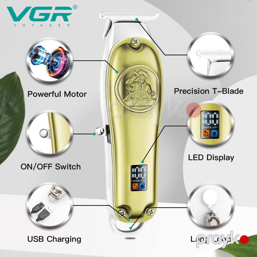 Profissional Trimmer VGR 920 - 6000RPM / 1400mAh / 180 Dəqiqə — Saç kəsmə maşınları, Bakı (5)