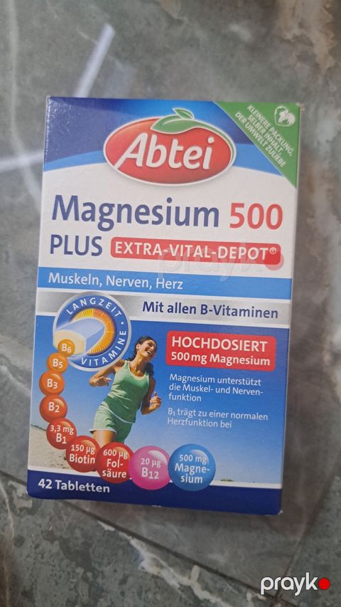Abtei Magnesium 500 Plus – Extra-vıtal-depot - Tərkib: hər tabletə — Bakı