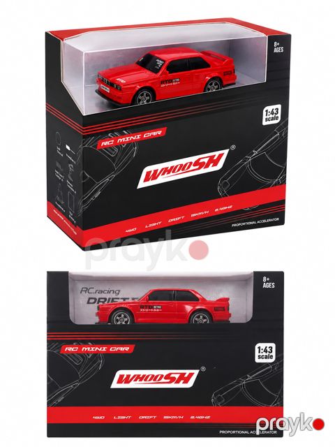 Radio ilə idarə olunan maşın Whoosh 1:43 RC Mini Drift Car 4WD, 8+ yaş, Akkumulyator, Drift/İşıq effektləri — Bakı