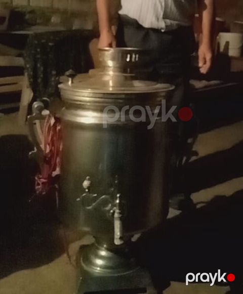 Elektrik samovar – iri həcmli, metal gövdəli, kranlı model — Bərdə