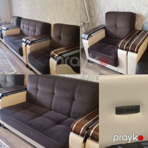 İşlənmiş, Divan, 2 kreslo, Bazalı, Açılan — Bakı