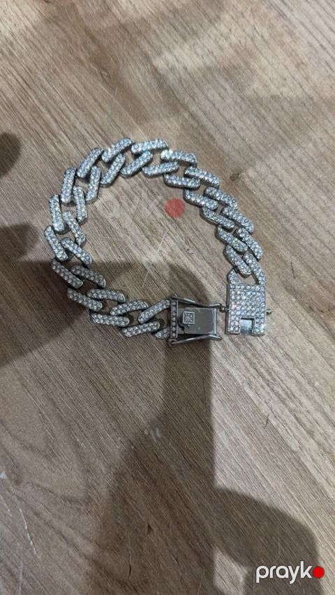 Buz kəsimi (Cuban link) üslubunda kişi/qadın bilərziyi - Material — Bakı