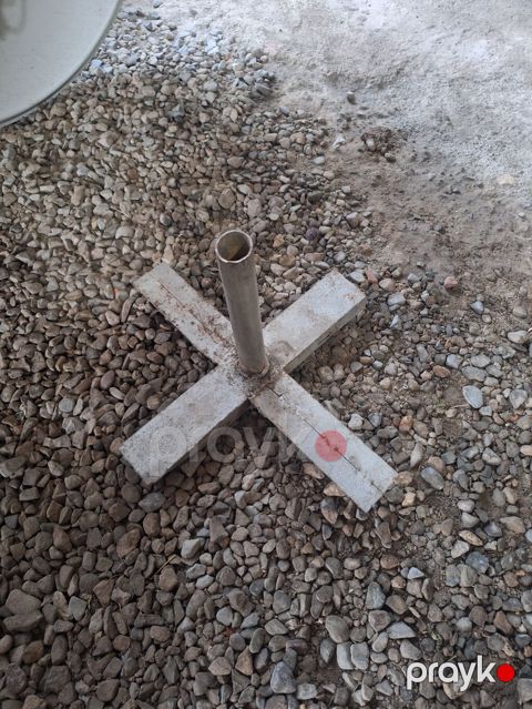 Beton əsaslı dəmir borulu dayaqlıq – çarpaz formalı baza - Material — Gəncə