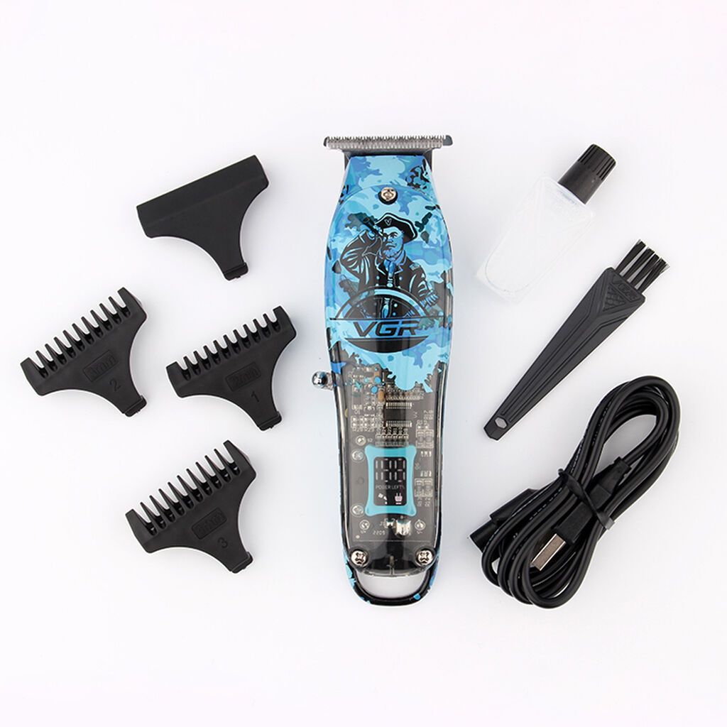 Trimmer VGR 923 - 6000RPM /1400MAH /180 Dəqiqə / Cord/Cordless / Led — Saç kəsmə maşınları, Bakı (7)