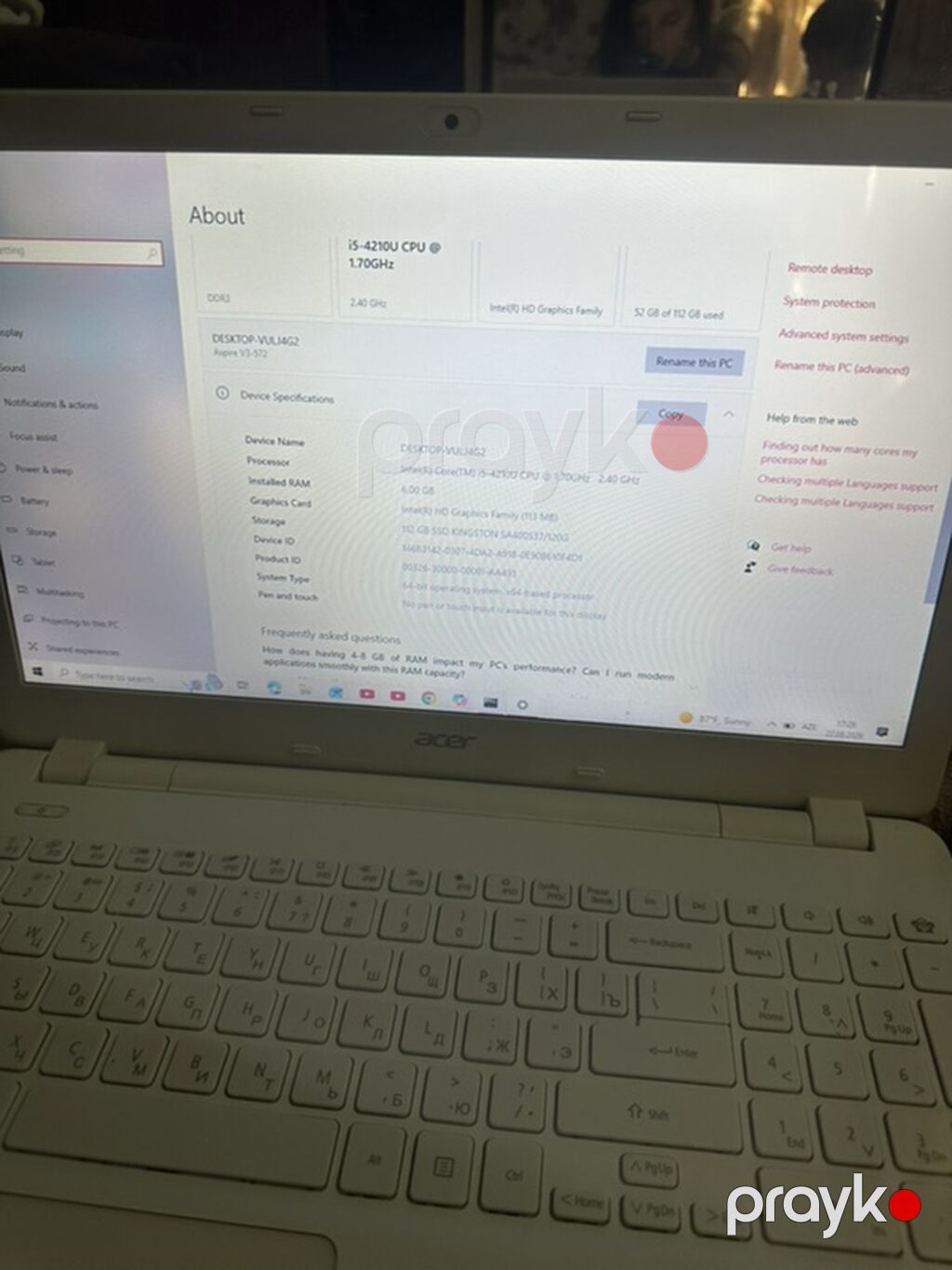 Endirim edəcəm səliqəli işdətmişəm işdiyən kampyuterdi indi işdətmirəm — Acer, Bakı (2)