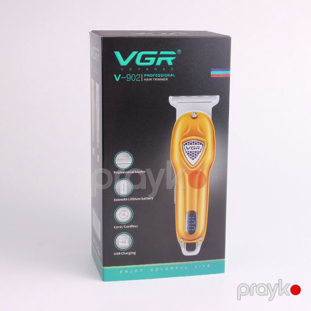 Trimmer VGR 902 - 7000RPM/ 600MAH - 100 Dəqiqə / Cord/Cordless / Typc — Saç kəsmə maşınları, Bakı (2)