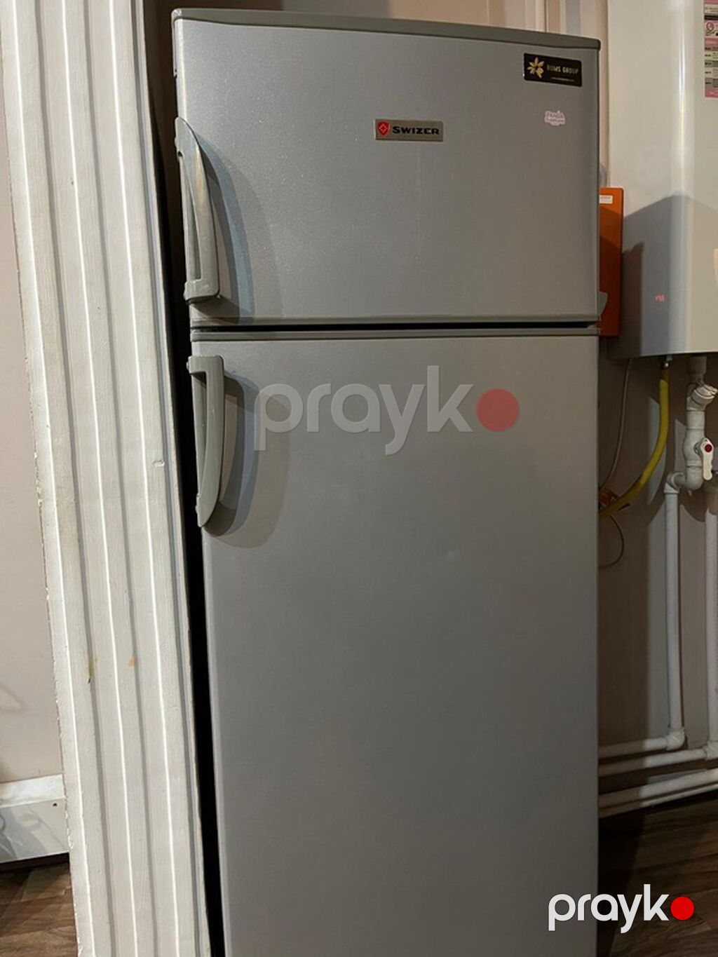 Swizer iki qapılı soyuducu - Rəng: gümüş (inox görünüşlü) - Üst — Soyuducular, Bakı (2)