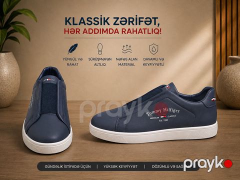 Kişilər üçün krosovkalar 94241744, eko dəri, göy, ölçü 42 — Bakı