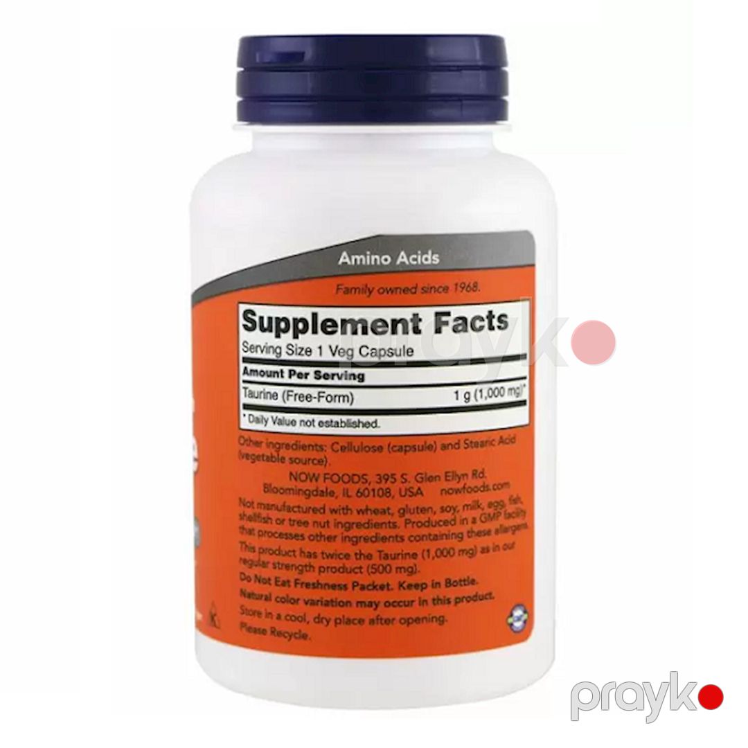 Aminturşusu Now Foods Taurine Double Strength 1000 mq, 100 ədəd kapsul — Mallar, Bakı (2)