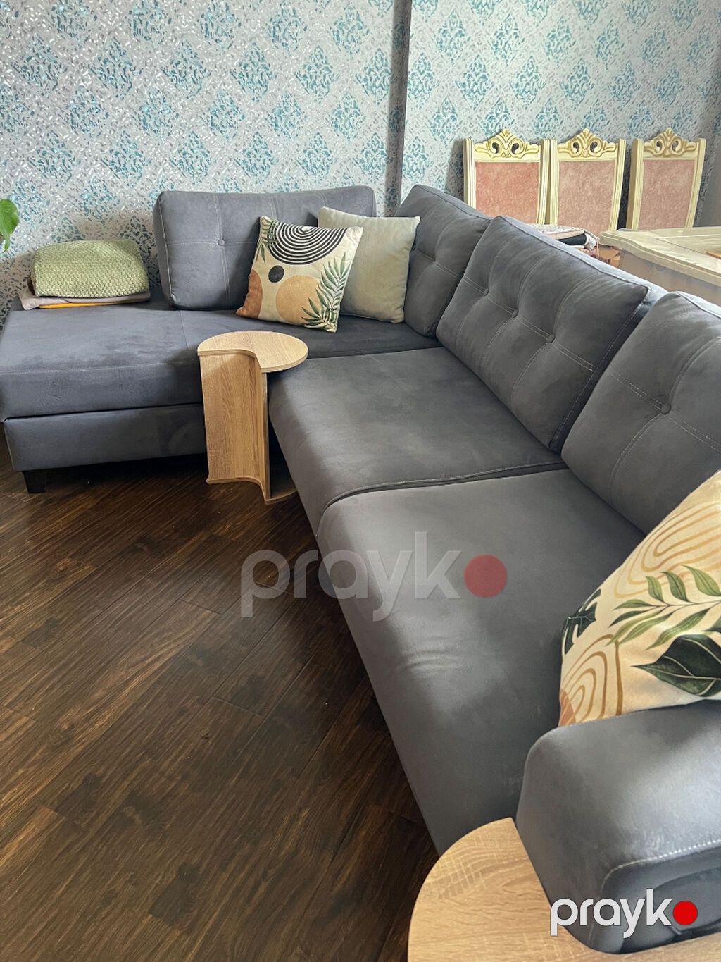 Əla vəziyyətdə bazalı, açılan, üçkünc divan — Yumşaq mobilya dəstləri, Bakı (5)