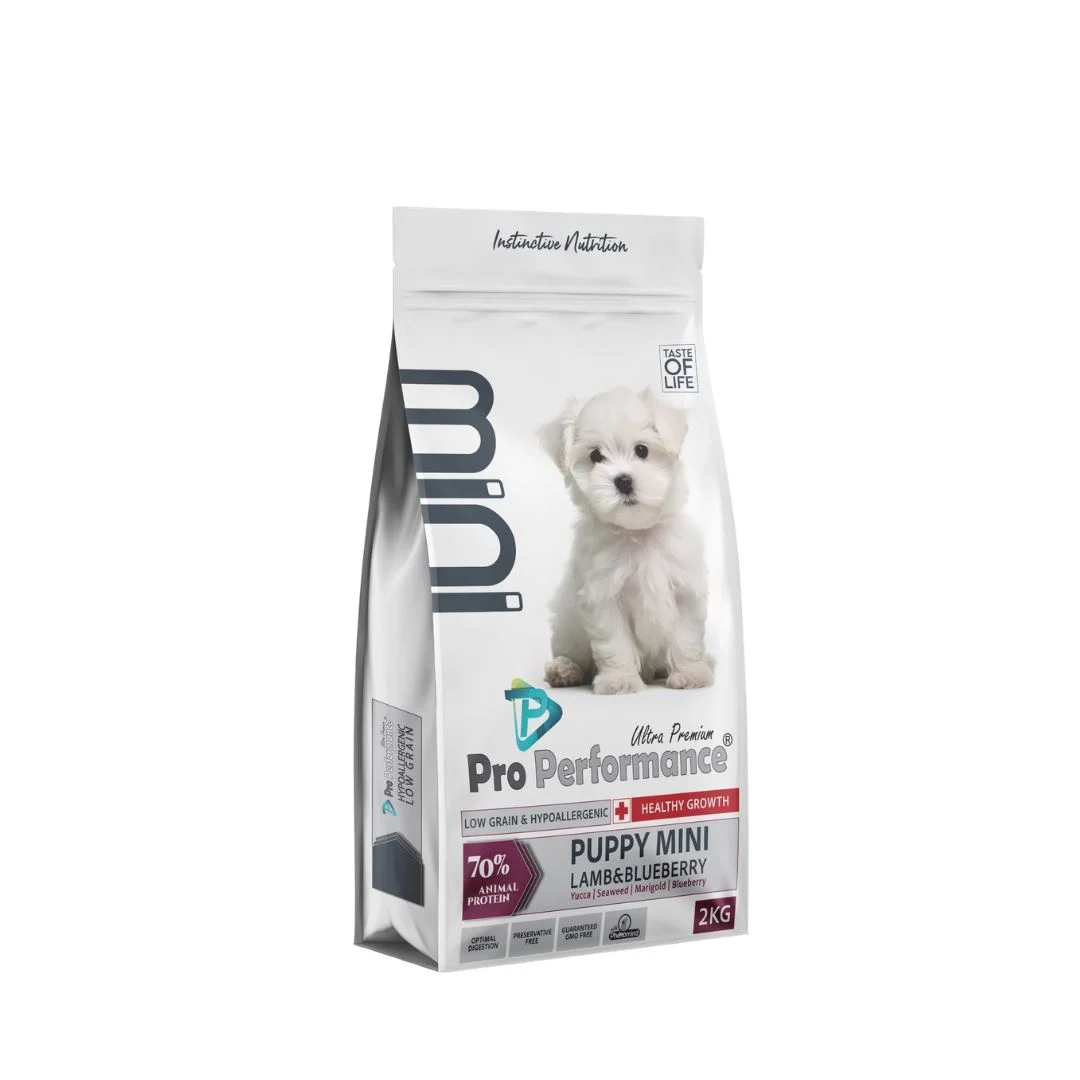 Pro Performance Ultra Premium Mini Puppy, kiçik cins it balaları üçün quzu əti və qaragiləli quru yem, 2 kq — Bakı