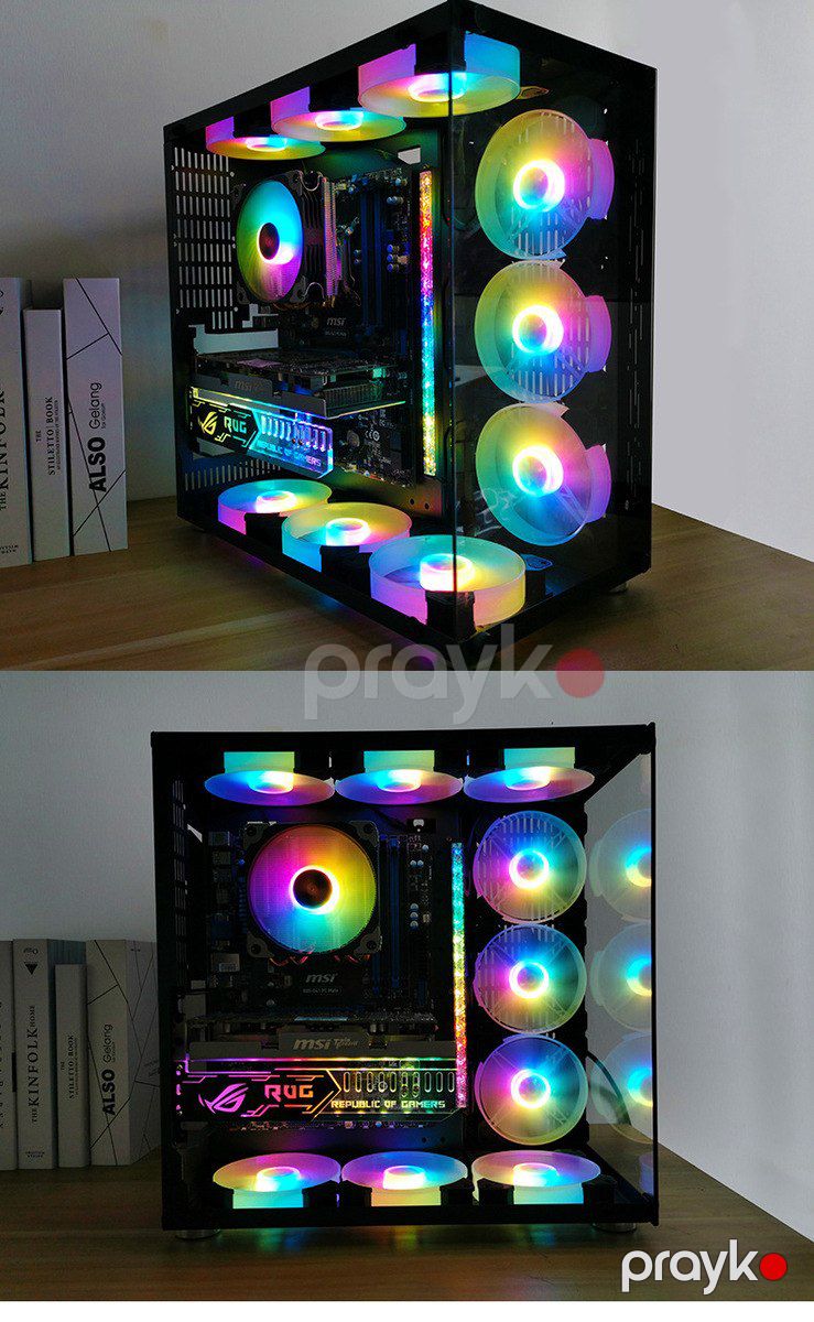 RGB Kuler "Coolmoon Cooltry" (Programable Cooler, Fan Controller) — Kompüterlər və noutbuklar, Bakı (9)