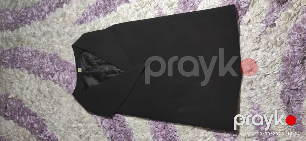 Qadın geyimləri paketi 1) Qara fon üzərində qırmızı floral printli — Axşam paltarları, Bakı (8)