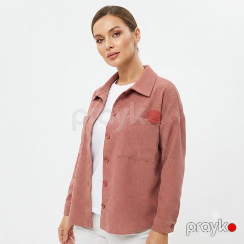 Uzunqol köynək, Çəhrayı, Velvet, Ölçü 36 — Bakı