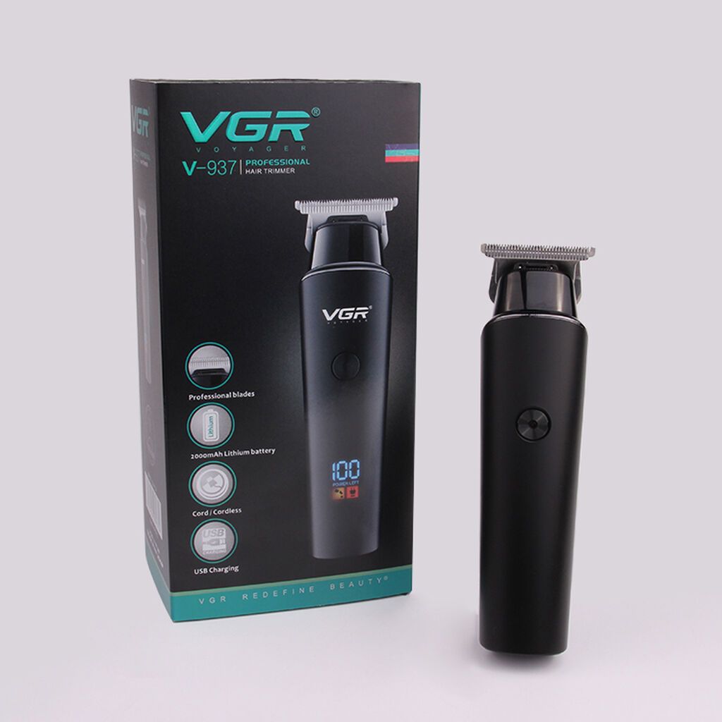 Trimmer VGR 937 - 6000RPM / 2000MAH - 500Dəqiqə / Cord/Cordless Typc — Saç kəsmə maşınları, Bakı (4)