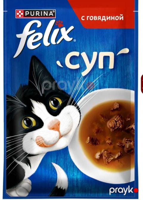 Pişiklər üçün nəm yem Felix, 48 q — Bakı