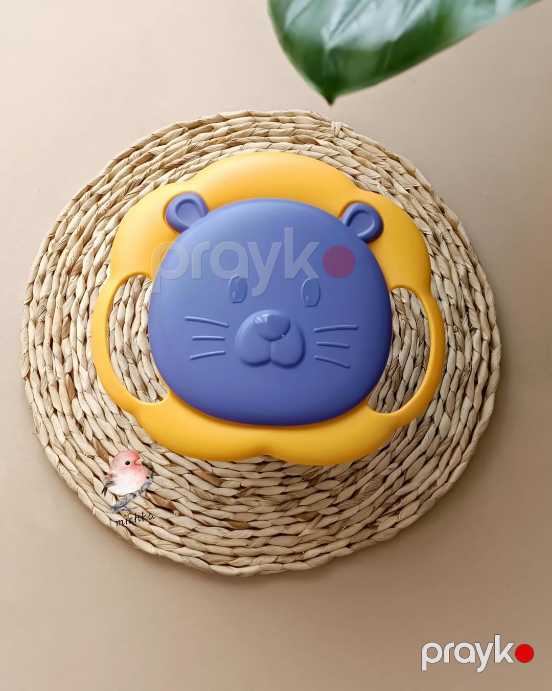 Qidalanma üçün tökülməyən kasa Gyro Bowl, bənövşəyi/sarı — Mallar, Bakı (2)