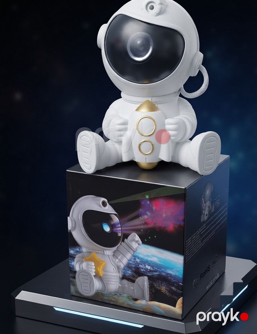 Uşaq gecə lampası Astronaut, plastik, ağ — Mallar, Bakı (2)