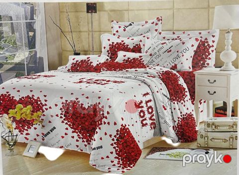 Yataq dəsti Sahara SHA-0000472, yorğan üzü 160x240 sm, mələfə 160x220 sm, 1 əd yastıq üzü 50x70 sm, birnəfərlik, satin, rəngbərəng — Bakı