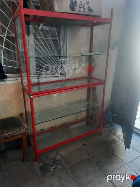Şüşə vitrin rəf sistemi Alüminiumlu eni 1 metr hündürlük 82 sm — Bakı
