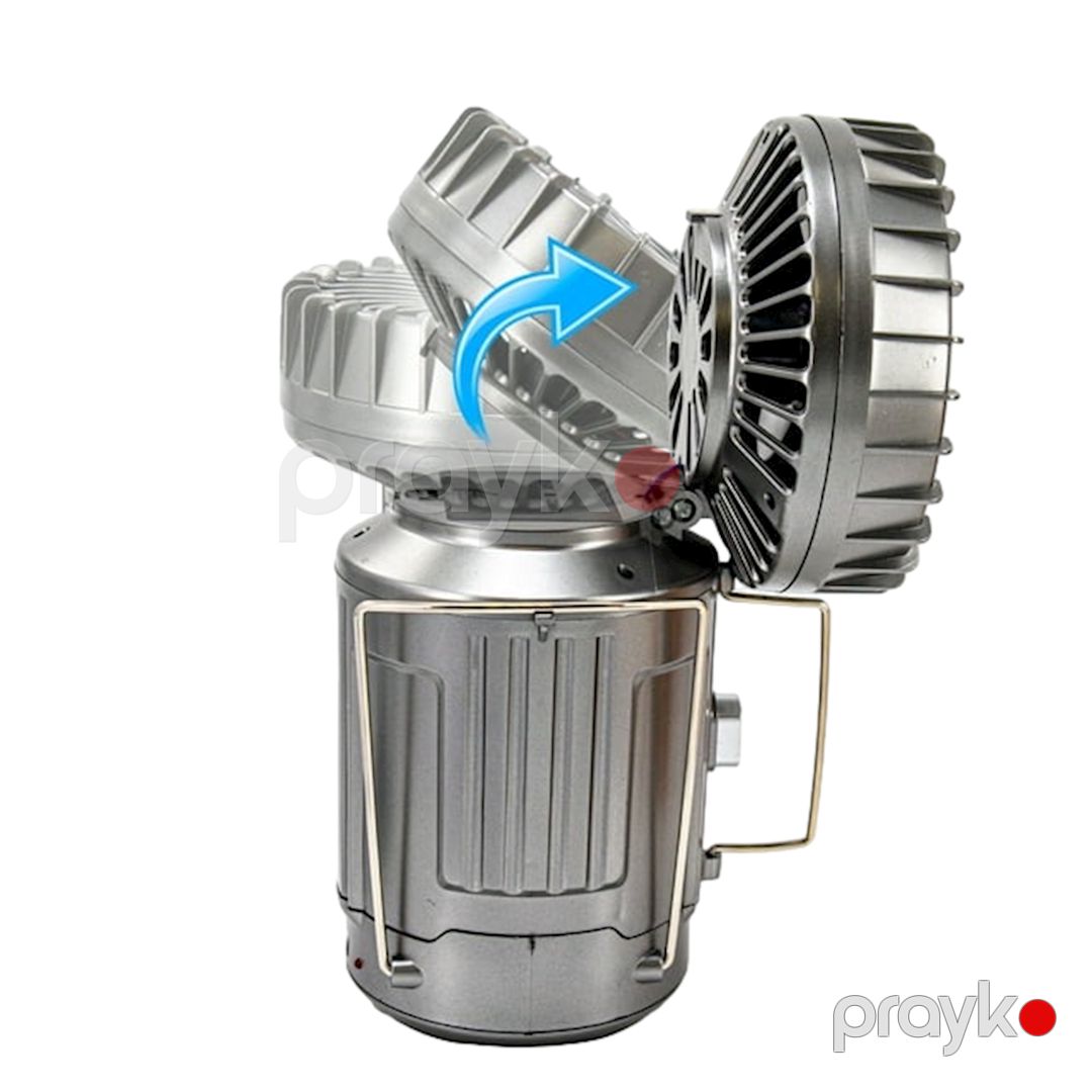 Fənər dəsti Solar LED Camping Lantern with Fan GSH-9399, boz — Mallar, Bakı (3)