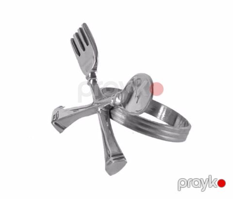 Salfetlər üçün halqa Porland Brass 04STY003892, gümüşü, 4 sm — Bakı