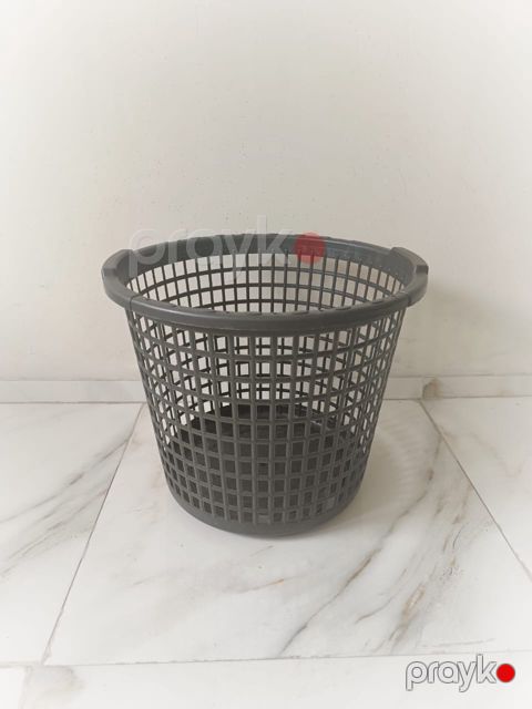 Çamaşır üçün səbət 12585, plastik, boz, 60 l — Bakı