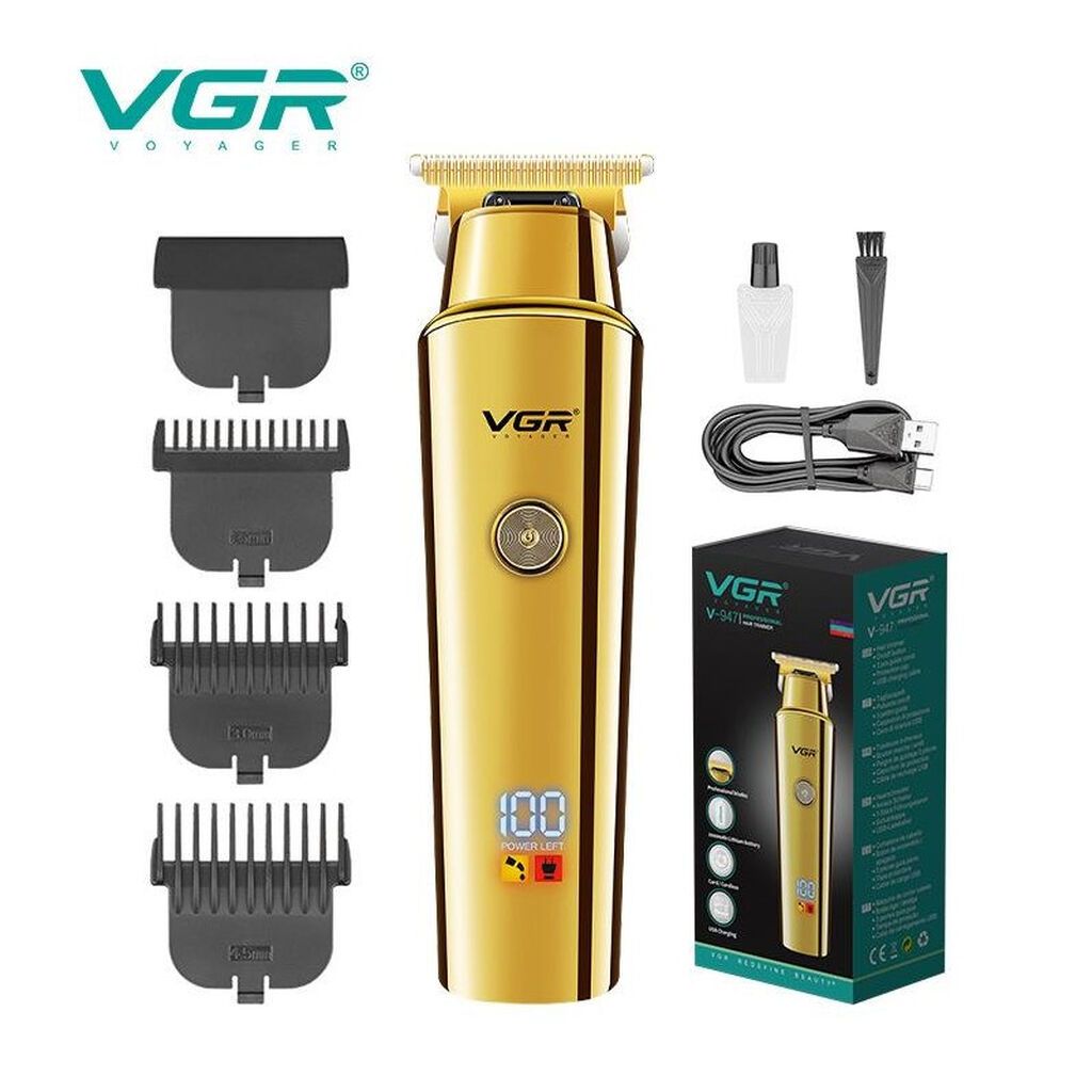Trimmer VGR 947 - 6000RPM / 2000MAH - 500Dəqiqə / Cord/Cordless Typc — Saç kəsmə maşınları, Bakı (8)
