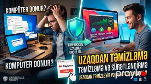 Kompüter və noutbukların uzaqdan təmizlənməsi — Bakı