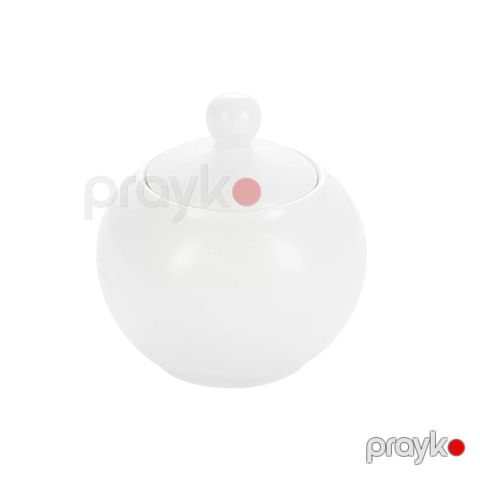 Şəkər qabı Gipfel 51037 qapaqla, 400 ml, farfor, ağ — Bakı