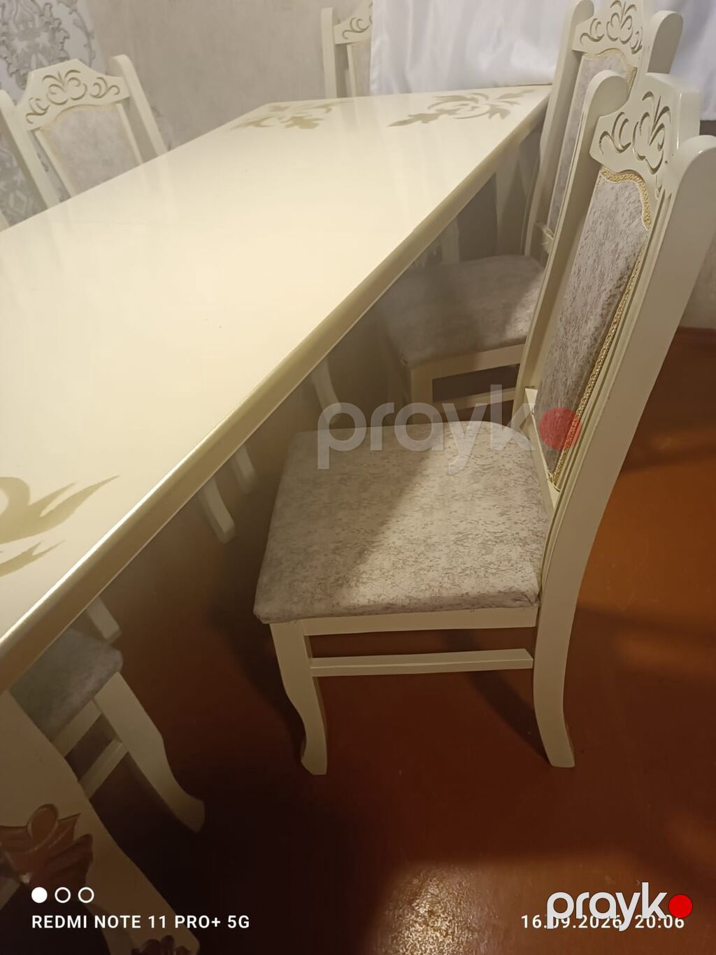 Masa (açilan) + 6 stul.370 azn. Temiz taxda el islemesi Hec bir — Masalar və stullar, Bakı (2)