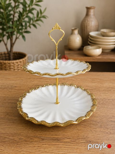 Çərəz qabı, keramika, ağ/qızılı, 10.5 sm, 11.5 ml — Bakı