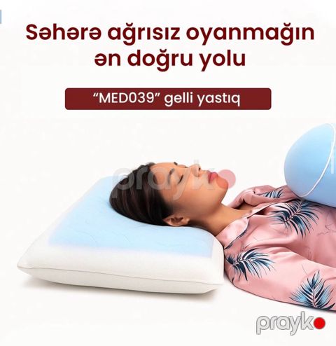Bioritmik yastıq Med039, ağ, 60x40x15 sm — Bakı