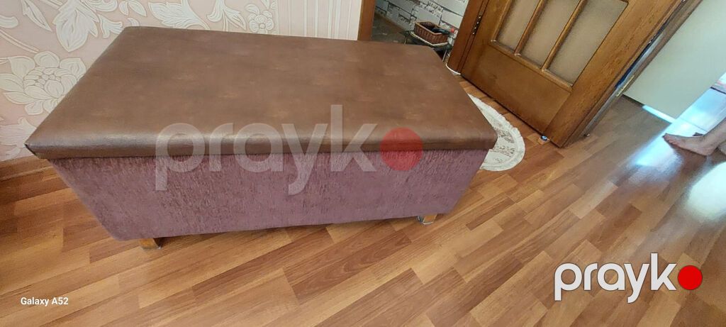 Geniş Sandıqlı və Parça Örtüklü Puf. Çox səliqəli, baxımlı və möhkəm — Puflər və banketlər, Bakı (3)