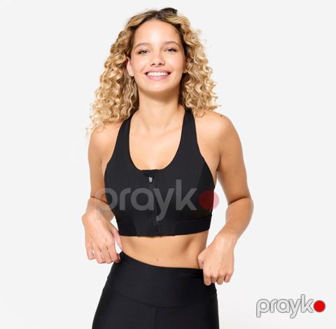 İdman büsthalter Decathlon 8867389, qara, ölçü L — Bakı