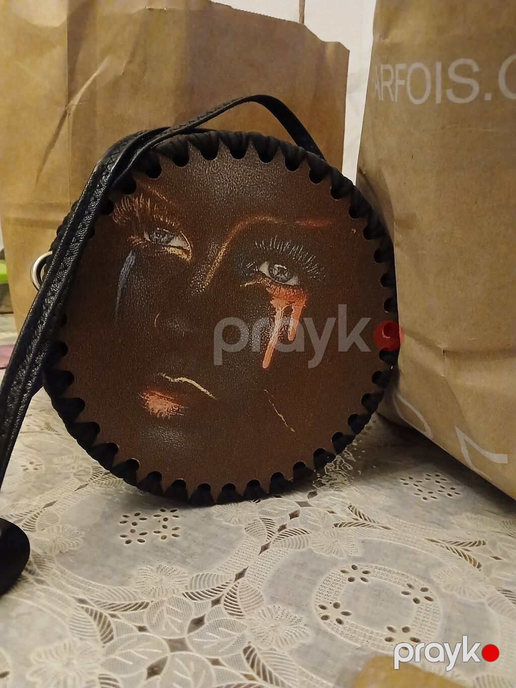 Orijinal vintage çanta - Form: dairəvi crossbody/omuz çantası — Çantalar, çamadanlar, cüzdanlar, Bakı (2)