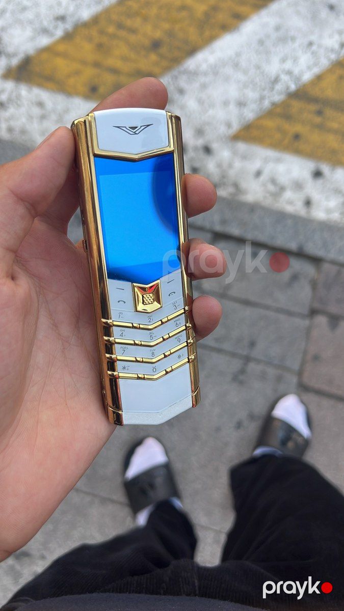 Vertu Signature S Design White Gold with Brilliants 4GB — Smartfonlar, Bakı (2)