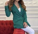 Zümrüd-yaşıl rəngdə qadın blezeri Pençek Xs-s-m bedene uyğun. 100 — Lady 444