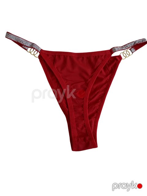 Qadınlar üçün strinqlər, qırmızı, elastan/pambıq/poliamid, ölçü One size — Bakı