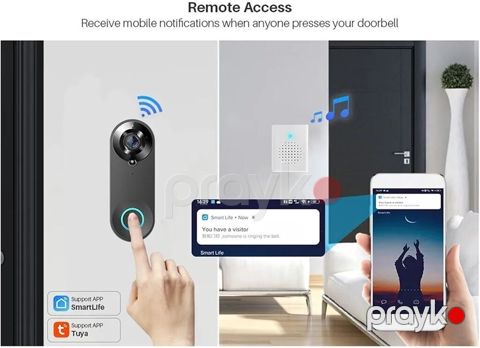 Ağıllı Wi‑Fi Video Qapı zəngi – kamera və iki tərəfli səsli əlaqə ilə — Rufet Sahib Oglu