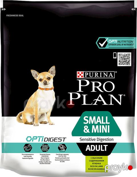 Quru yem Pro Plan Small&Mini Adult yetkin cırtdan və xırda ölçüsü itlər üçün həssas həzm ilə, quzu əti və düyü ilə, 700 q — Bakı