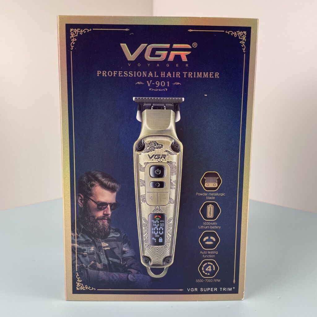 Trimmer VGR 901 - 4 Sürətli - 7000RPM / 1600MAH - 240 Dəqiqə — Saç kəsmə maşınları, Bakı (9)
