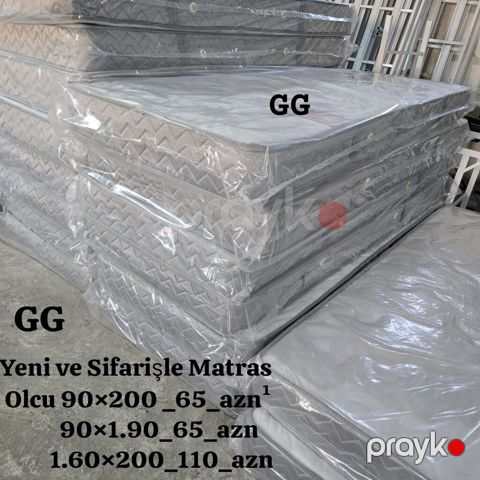 Yeni və sifarişlə matrasslar Ölçülər və qiymətlər: - 90×200 — 65 AZN — Bakı