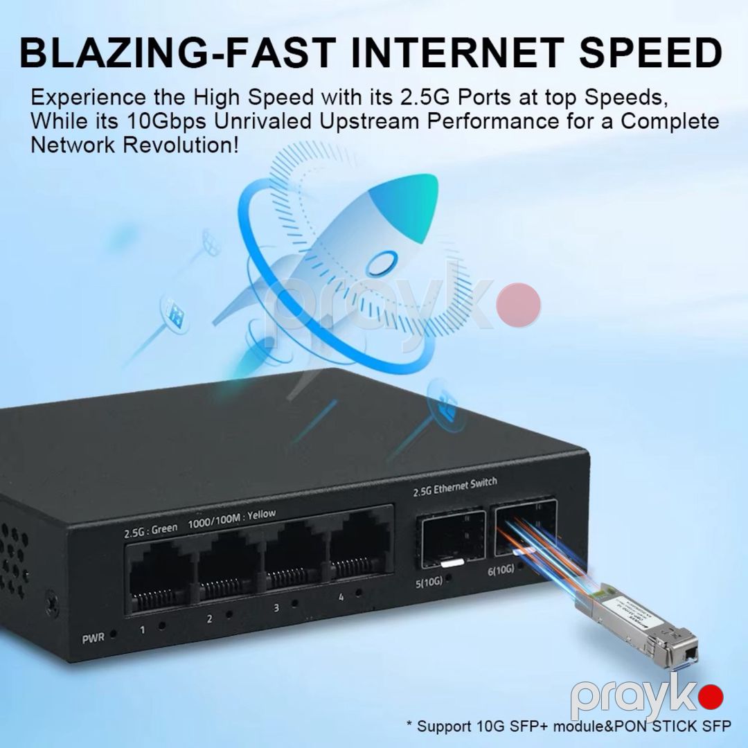 2.5G + 10G Fiber Ethernet Switch — Şəbəkə və server avadanlığı, Bakı (2)